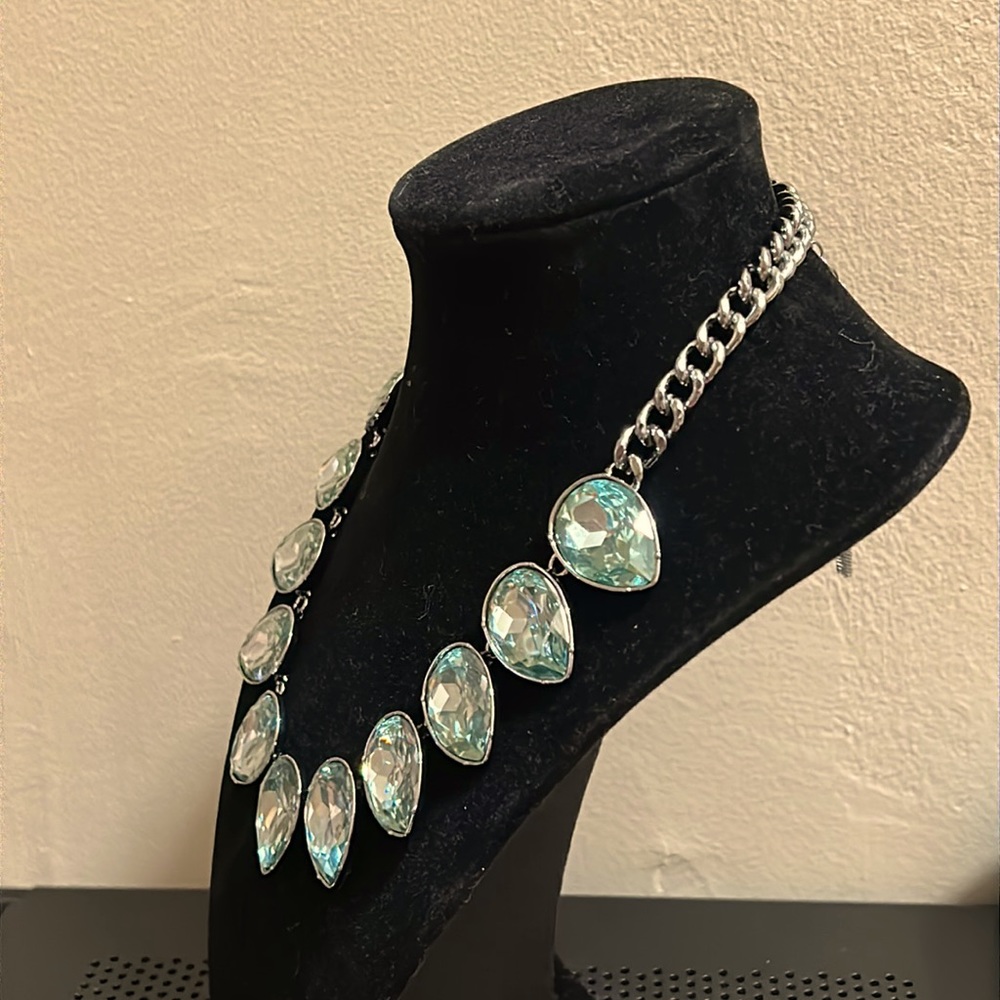 Large Rhinestone Statement Necklace - image 7